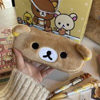/KQM/Kawaii Pencil Cases For Kids Girls Cute Cartoon Bear Pencil Pouch Organizer Pen Bag School Stationeries Gifts Ins Hot