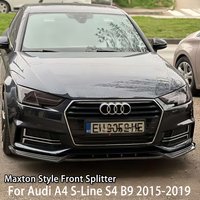 Przedni zderzak Maxton Style do Audi S4 A4 S-Line B9 Sedan/ Avant 2015-2019 Przedni zderzak samochodowy Spoiler podbródkowy Bodykit Tuning