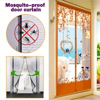 1pcs bike pattern Magnetic Screen Door Curtain Anti-Mosquito Easy Install Blackout Hands-Free Living Room Magnetic Door Curtain