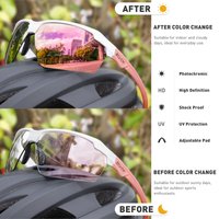 SCVCN Photochromic Hiking Eyewear Cycling Sunglasses Bike Glasses Mountain Bicycle Golf UV400 Sports Glasses for Men Women