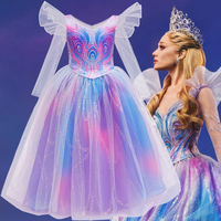 Wicked Witch 2 Glinda Cosplay Costume Girl Princess Dress Birthday Party Performance Costume Halloween Carnival Girls Dress Up