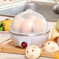 7 Egg Capacity Egg Cooker Machine with Auto Power Off Multi-Function Portable Breakfast Maker for Steaming Custard Boiling Eggs