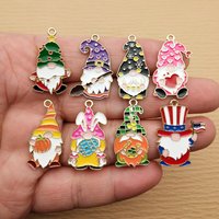 10pcs Dwarfs Charm Traditional Day Jewelry Making Diy Accessories Earring Keychain Bracelet Pendant Alloy Metal Gold Plated