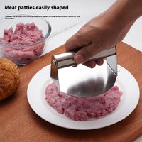 Stainless Steel Smash Burger Press Circular Meat Masher Hamburger Patties Maker Meat Press Mold for Deli Meats
