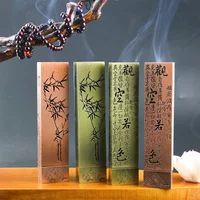 Tea House Ornaments Buddhist Sutra Sandalwood Incense Stick Burner Fragrance Censer Incense Holder Study Room Home Decor