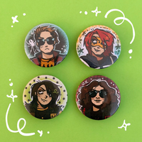 My Chemical Romance Danger Days 2.25 Inch Large Button Pins, Full Set Discount Cosplay Accessories