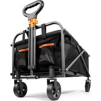 Portable 70L Camping Trolley with 100kg Load Capacity, 360° Swivel Wheels, and 2 Cupholders for Outdoor Adventures