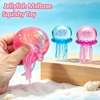 Soft Jellyfish Maltose Squishy Squeeze Toy Cute Jelly Fish Anti Stress Relief Relax Fidget Ball Fun Toy for Party Decor & Gift