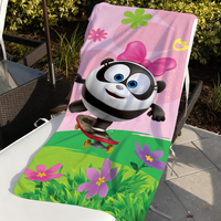 Cartoon Cute KikoRiki Towel For Swim Yoga Gym Quick Drying Soft and skin-friendly Beach Towels All-Season