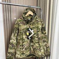 Sp Men's Windproof, Waterproof, Breathable Soft Shell Fleece Camouflage Jacket