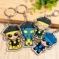Hot Adult Animated Superhero Invincible Keychains for Accessories Bag Cartoon Comic Omni Man Keyrings Jewelry Fans Friends Gifts