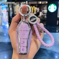 Auto Shell Fob For BYD Han Ev Tang Dm Qin PLUS Song Pro MAX Yuan Dolphin E2 TPU Car Key Case Cover Protector Holder Accessories