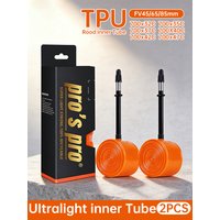 AliExpress PRO'S PRO Road Bike Inner Tube 700C 700x32/35/38/40/42C Ultralight Puncture-Resistant MTB Bicycle TPU Inner Tube French Valve45/65/85mm
