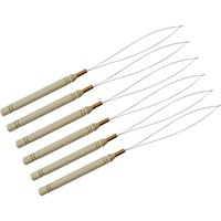 6 Pcs Hair Extension Loop Needle Threader Wire Pulling Hook Tool Micro Rings Nano Beads Device Tool for Feathers Extensions