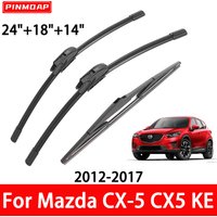 Car Windshield Wiper Suitable For Mazda CX-5 CX5 KE 2012-2017 Front And Rear Wiper Blade Brush Accessories 24"+18"+14" Wiper kit