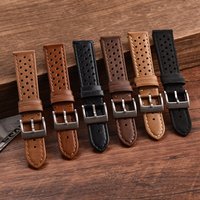18mm 20mm 22mm Handcrafted Vintage Leather Watch Strap Universal Quick Release WatchBand Breathable Bracelet Sport Wristbelt