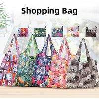 Eco-Friendly Reusable Shopping Bags Foldable Lightweight Women Handbag Totes Heavy Duty Washable Cloth Grocery Bags