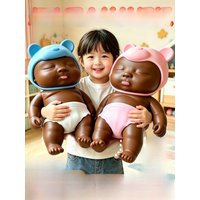 Natasha Black Doll Super Size 26cm Stress Relief Toy Figure Collectible 14cm Doll Toy for Adults Plastic Material