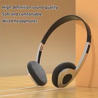 Retro Wired Headphones Hip Hop Trends MP3 Wired Connection Music Walkman Earphone Over Ear Earbud Personality Sports Headphones