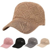 Fashion Hollow Out Blocks Baseball Cap Adjustable Breathable Sunscreen Hats UV Protection Baseball Hats for Spring Summer