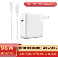 61W 96W USB C PD Notebook Charger Power Ac Adapter for MacBook Pro16 15 13 Inch New Air 13 Inch 2020/2019/2018 Works with Type C