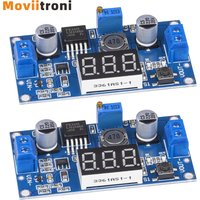 2pcs LM2596 DC-DC Buck Converter Voltage Regulator Adjustable 4.0-40V to 1.25-37V 2A Power Supply Module with LED Voltmeter Disp