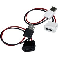 5/10Pcs Type-C Female to Male Charging Stand with Glue Waterproof Female to Male Head Desk Lamp Male Female Extension Cable