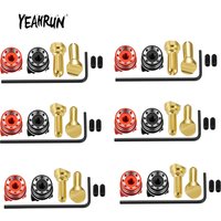 YEAHRUN Metal Heatsink Bullet Plugs with Grips 4mm/5mm Set Lip Battery Connector for RC Model Cars