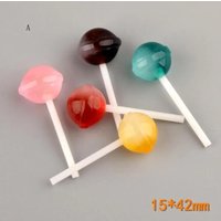 10pcs/lot Kawaii Resin Lollipop, flat back resin cabochon for phone deco hair bow diy Scrapbook Embellishment diy