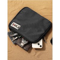 Lockable Beach Bag with Cable, Oxford Fabric, Travel Bag for Passport, Phone, Cash and Important Items