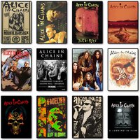 90s Grunge Band A-Alice in Chains Music Aesthetic Retro Poster,Wall Art Printed,Canvas Painting Home Bedroom Decor