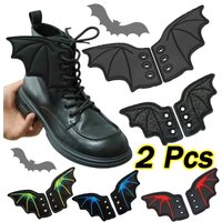 1pair Bat Wings Shoe Decoration Charms Gothic Punk Style Detachable Wing Accessories for Boots shoes Halloween Cosplay