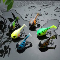 1pcs-3D Eyes Puffer Bait 9.5g 6.2cm Sinking Jumping Fish Soft Lure with Barbed Treble Hook for Freshwater Bass Fishing