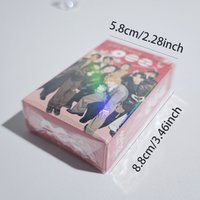 60Pcs Heart-shaped laser filmBSingle and Group Stylish Suit Personalized Photo Card Collection Set-Laser heart film unique techn