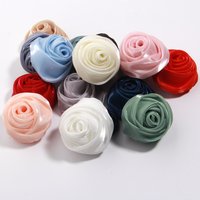 10Pcs 5cm Organza Snow Rose Head Dress Hair Party Decoration Flower for DIY Handmade Clothing Accessories Costume Designing
