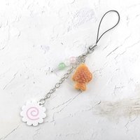 Cute Japanese Street Food Phone Chain Lanyard Charms Fish Cake Dango Keychain Bag Keyring Accessories Friends Gift