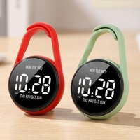 LED Electronic Hanging Watch Digital Display Portable Pocket Watch Carabiner Waterproof Luminous Pocket Watch Children/Adults