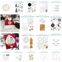 New Year Die Metal Cutting Dies Big Sentiments: Snow Stamp Set Stencils Hot Foil Diy Scrapbook Craft Paper Card Making Decor