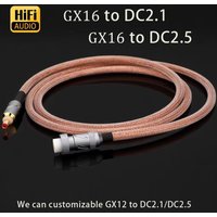 Kabel HIFI z czystej miedzi GX16-2P do DC2.5 DC2.1, kabel Phono GX12 do DC2.1 DC2.5, linia ulepszająca wyjście liniowego zasilacza wzmacniacza.