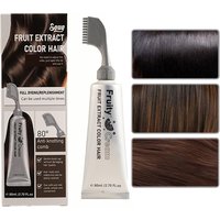 Fruit Hair Dye Cream Plant Extract Hair Dye Essence with Comb Hair Dye Shampoo Botanical Bubble Hair Dye Hair Color Non-Damaging