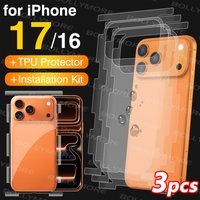 3pcs, Phone Back Film, Frame Fully Covered with Hydrogel Film, High-definition, for Apple iPhone 17 16 Pro Max 17 Air 17Pro