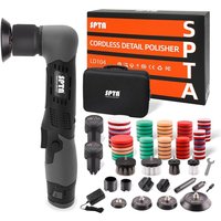 SPTA 2,0 Ah Akku Kabelloser Mini-Autopolierer RO/DA Tragbare Maschine mit 1/2/3 Zoll Pads für Autopflege, Wachsen und Polieren