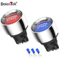 1PC Car Engine Start Ignition Switch 12V 50A 3 Pin SPST Momentary Keyless Push Button Starter Switches ON OFF For Cars Marine RV
