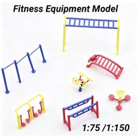 Miniature Fitness Equipment Model Set For Scale 1:75 1:150 Diy Sandtable Building Dollhouse Outdoor Sports Dioramas Accessories