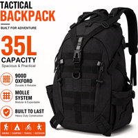 35L Taktischer Rucksack für Männer mit Reflektorstreifen, Modulares MOLLE-Ladesystem, für Klettern, Camping, Wandern, Trekking, Fitness, Reisen, Outdoor, Jagd, Ausrüstungstasche