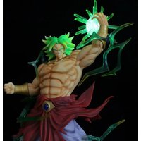 Dragon Ball 41cm Anime Figures Super Broly Action Figure Bug Smsp 2 Heads Statue Figurine Led With Light Doll Model Toys Gifts