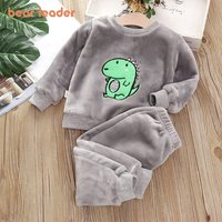 Bear Leader – ensemble de vêtements d'hiver pour filles, ensemble de vêtements de maison en flanelle, pyjama pour enfants, garçons et filles, ensemble deux pièces en velours corail épais