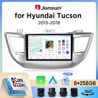 Junsun Bezprzewodowe Radio Samochodowe CarPlay Android Auto do Hyundai Tucson Mk3 (TL) 2015-2020 z Wbudowanym Wentylatorem Chłodzącym, Nawigacja GPS Android, Odtwarzacz Multimedialny, WiFi, DSP, RDS,