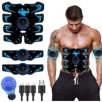 EMS abdominal muscle trainer 8-mode 19 intensity ABS three in one trainer home exercise lazy fitness equipment set