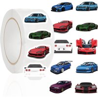 500Pcs/Roll Racing Cars Reward Stickers School Students Cartoon Encouragement Sticker For Scrapbooking Label Decoration